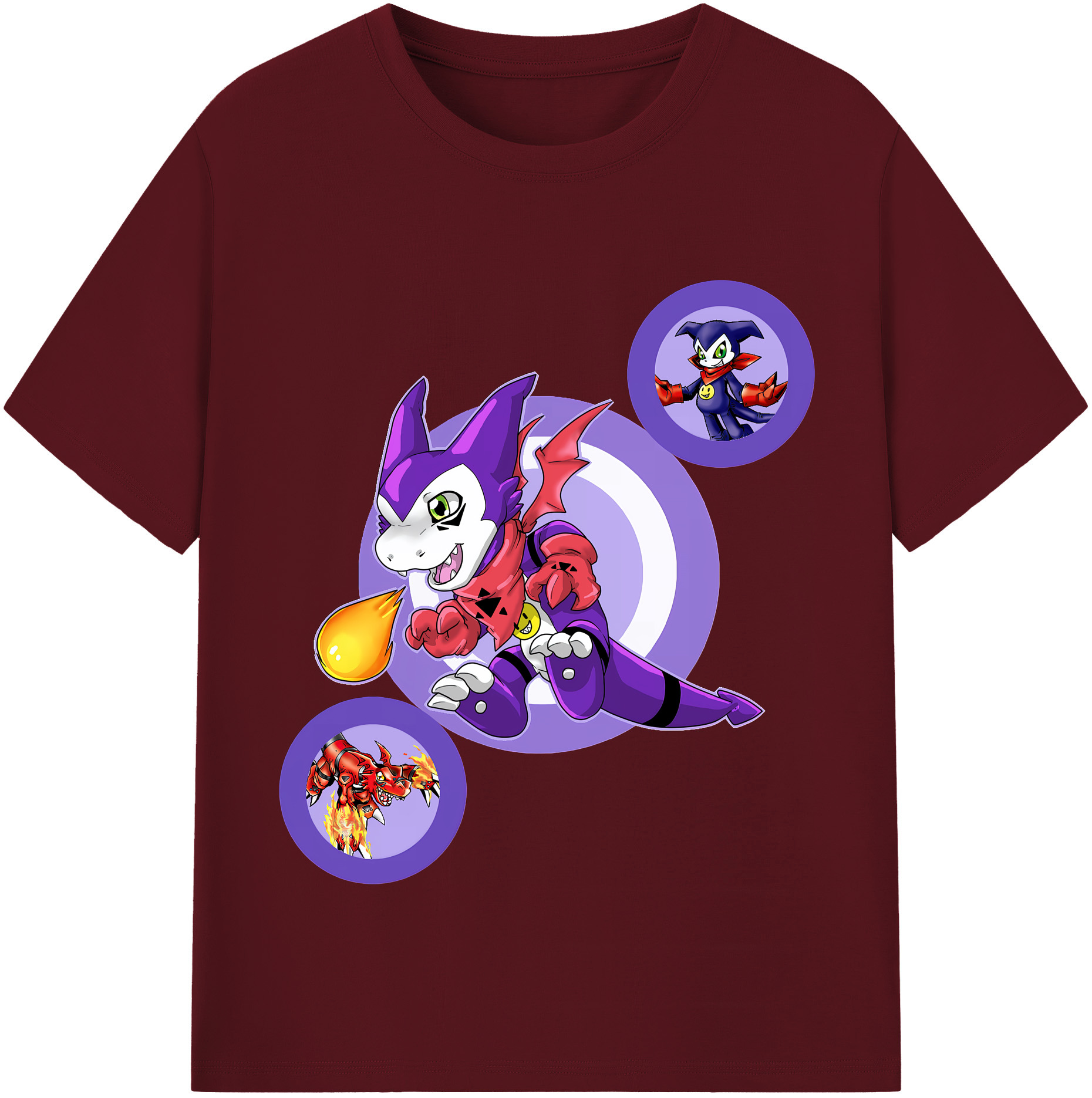 （画像用） Digimon デジタルモンスター/デジモン 綿100％半袖Tシャツ（フロントプリント）